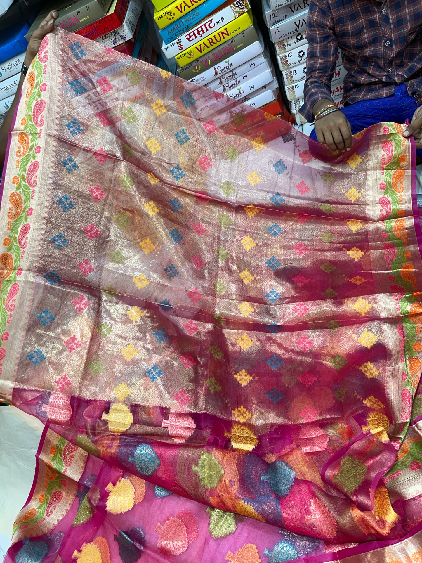 Golden Yellow haldi mehendi saree