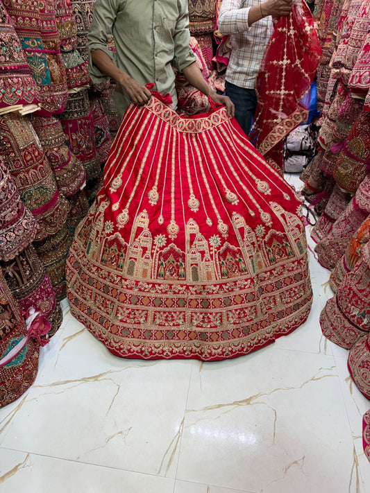 Rani pink Doli Barat Bridal Lehenga