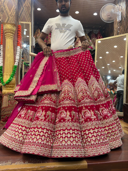 Designer Red Doli Barat Ball bridal Lehenga