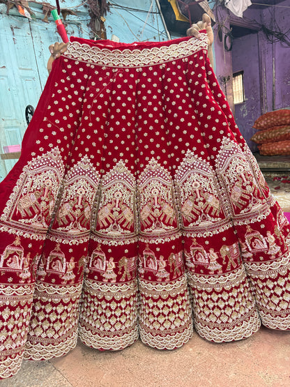 Gorgeous red Doli barat Ball bridal Lehenga
