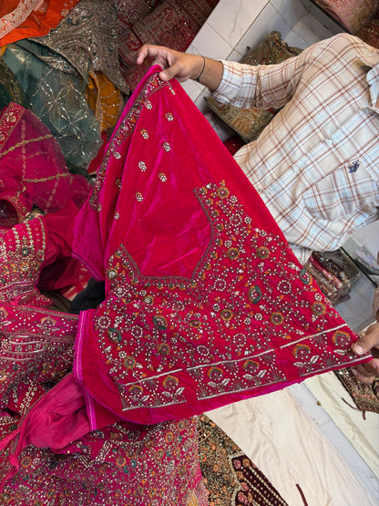Heavy Jhumka Blue Lehenga