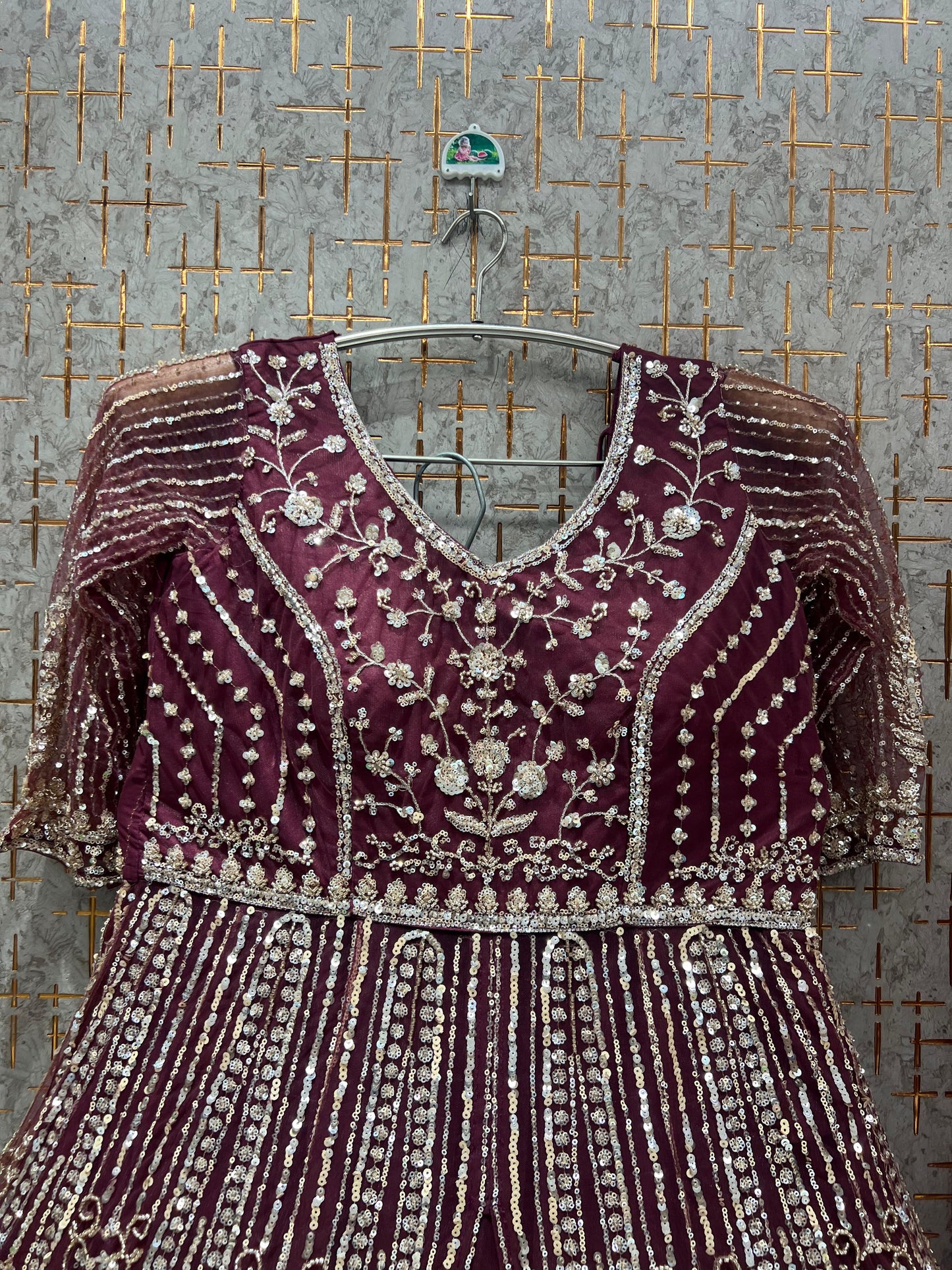 Blue  Long Farshi Garara Indo Western Dress