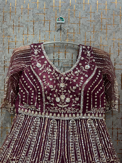 Blue  Long Farshi Garara Indo Western Dress