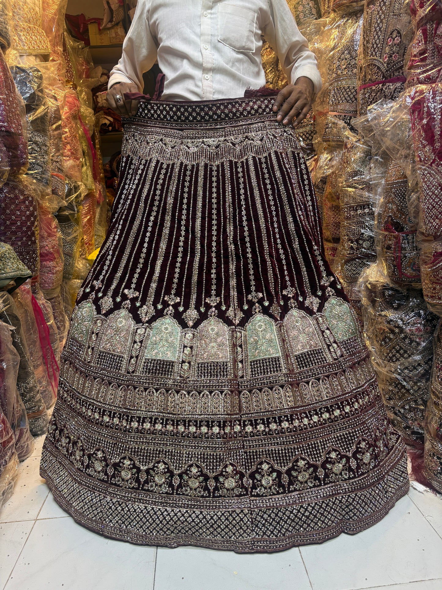 Gorgeous maroon bridal Lehenga