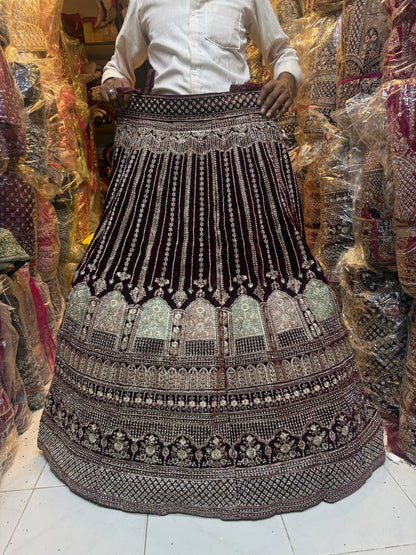 Gorgeous maroon bridal Lehenga