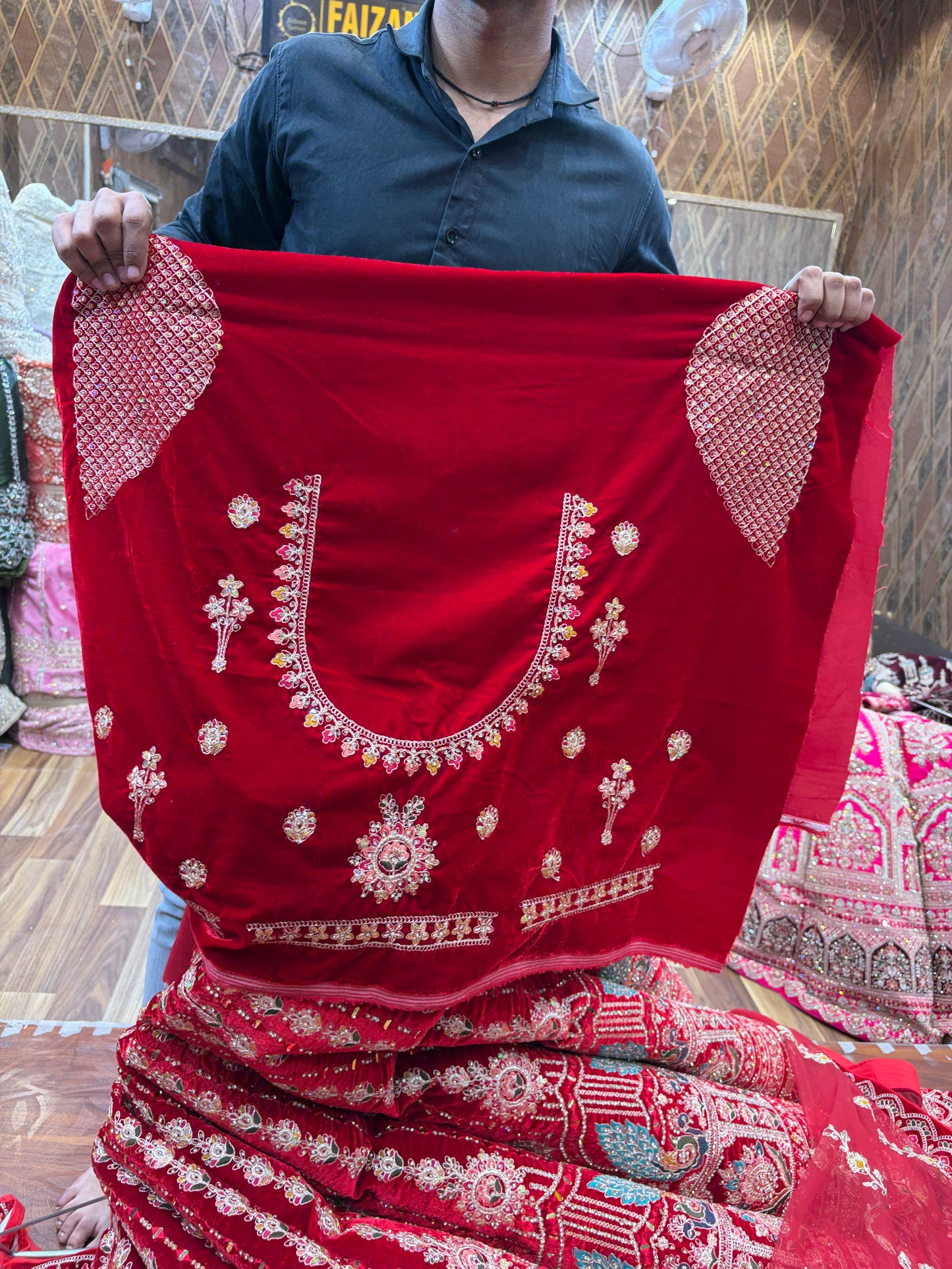 Peacock red Ball Bridal Lehenga