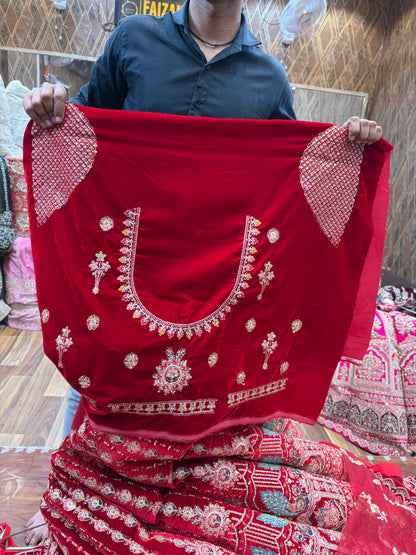 Peacock red Ball Bridal Lehenga