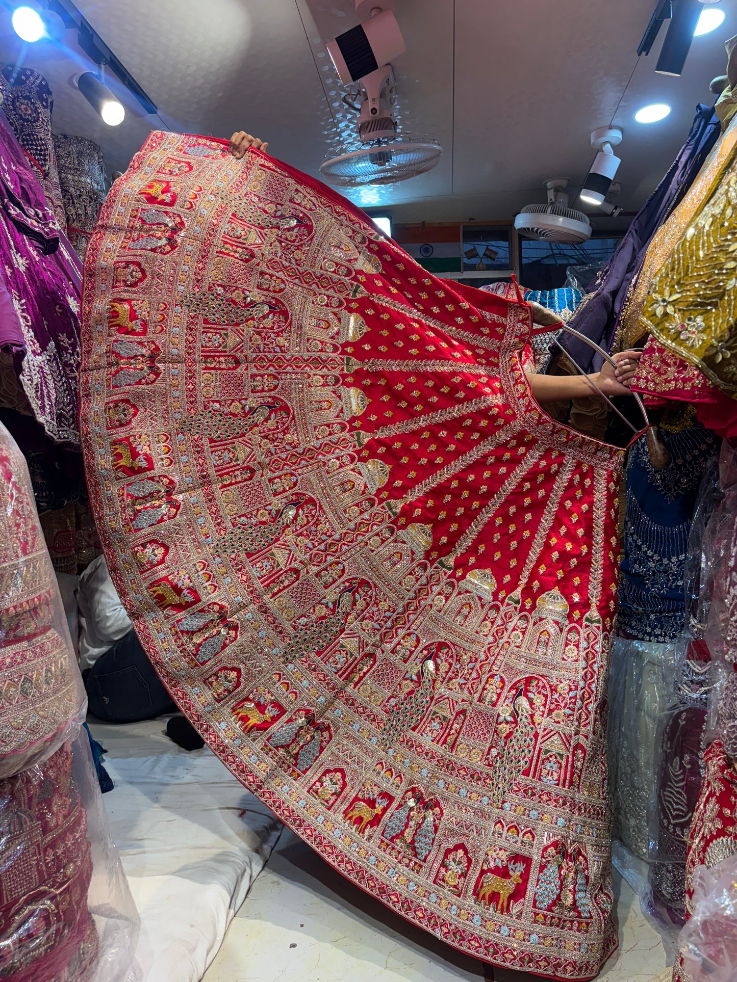 Astonishing Peacock Rani pink Bridal Lehenga