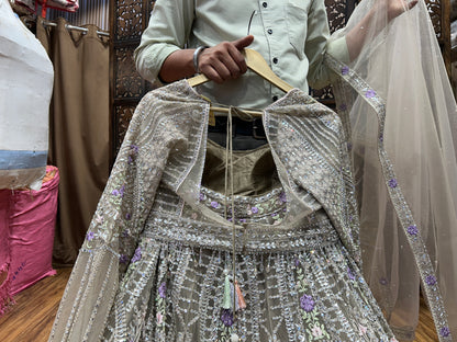 Fantastic peach crop top Lehenga