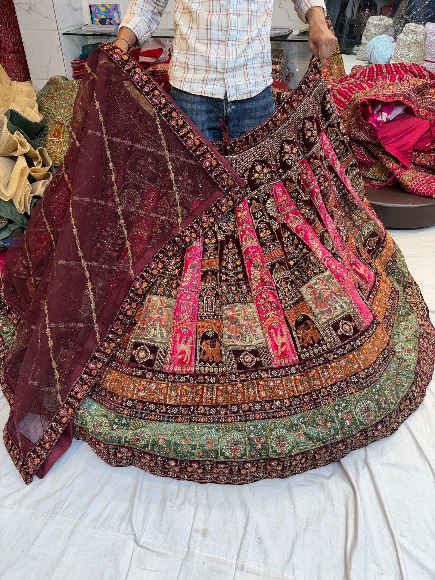 Maroon Bridal Lehenga