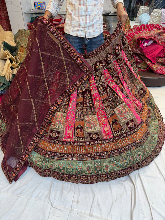Maroon Bridal Lehenga