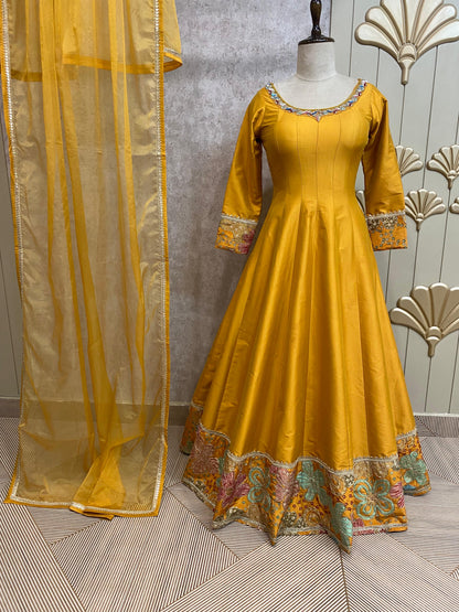 Yellow gown