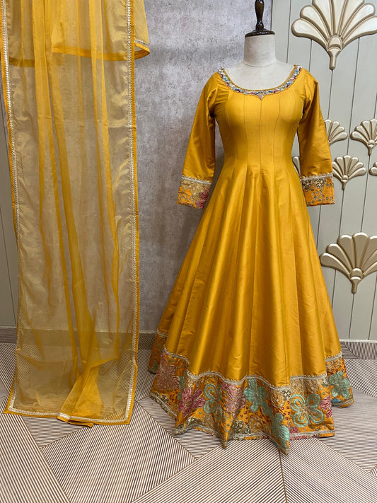 Yellow gown