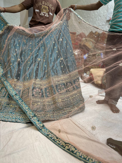 Pretty blue Sabhyasachi lehenga