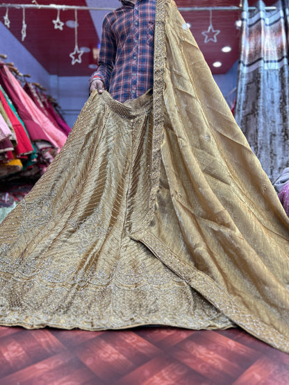 Glamorous golden lehenga