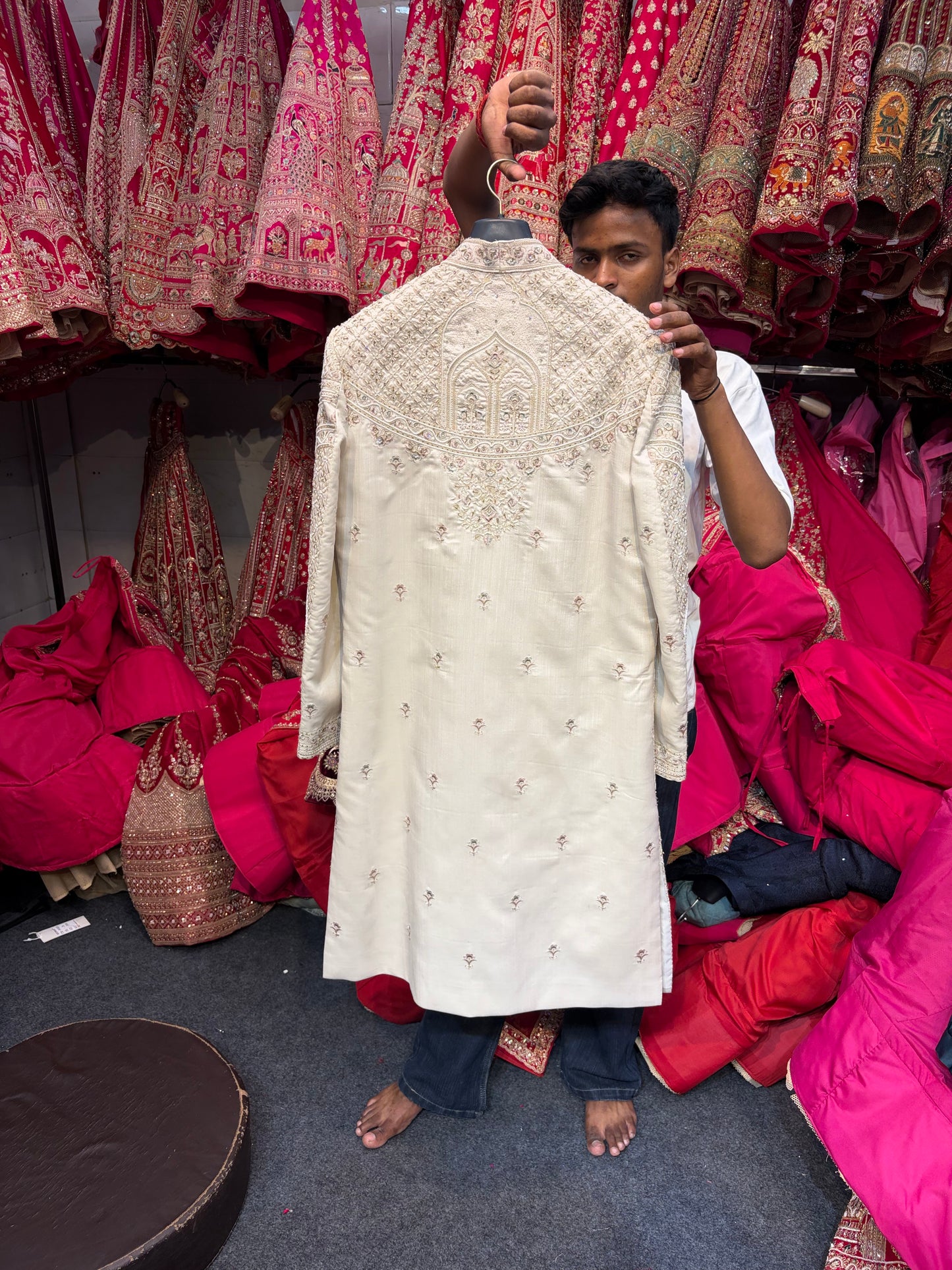 Royal Cream Colour Sherwani