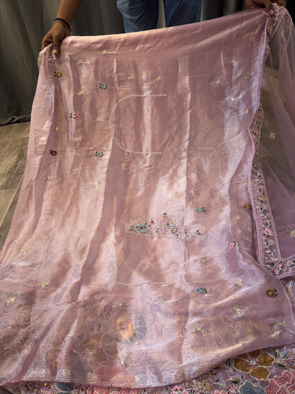 Engaging pink peacock Lehenga