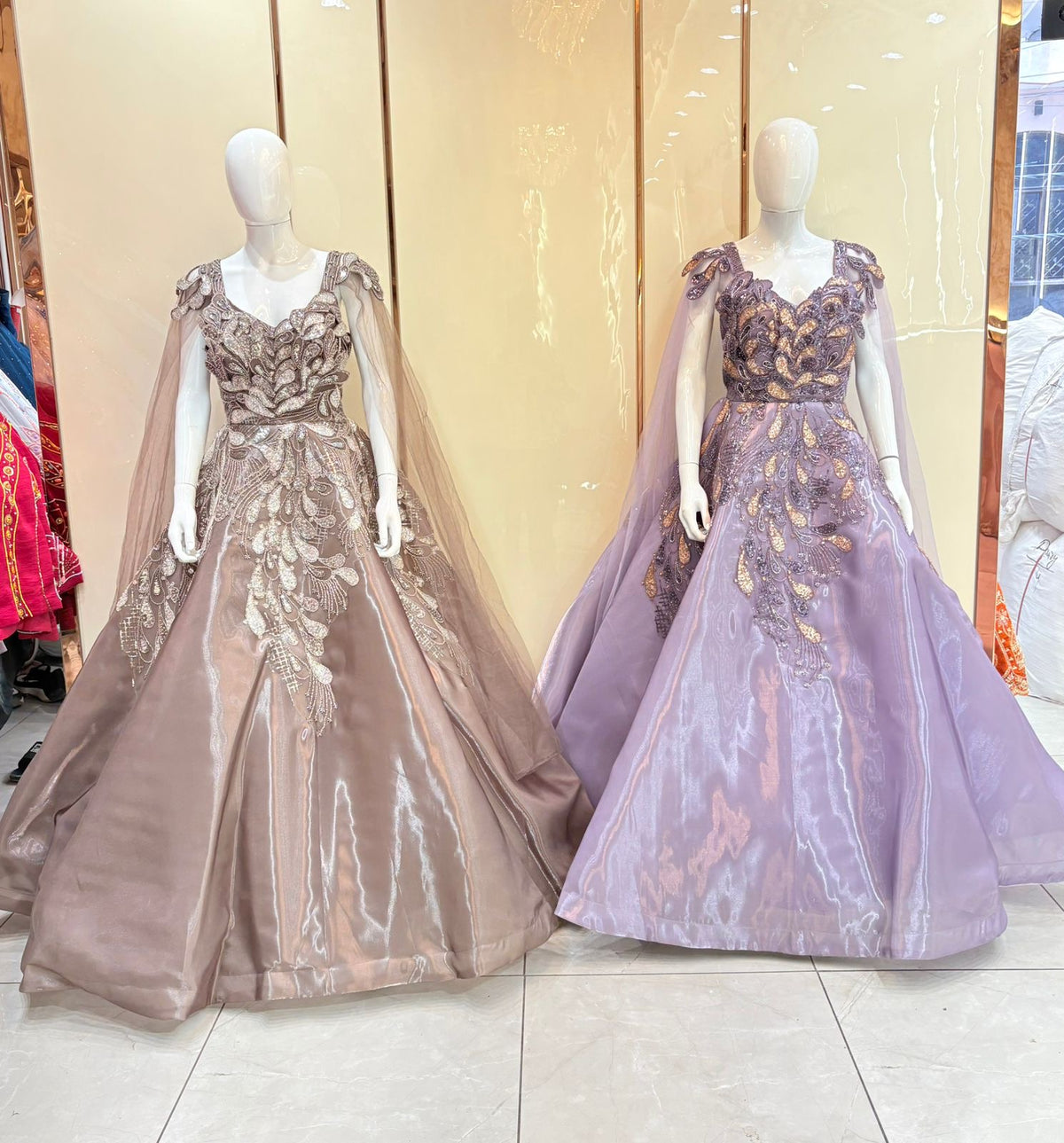 Lavender brown gown