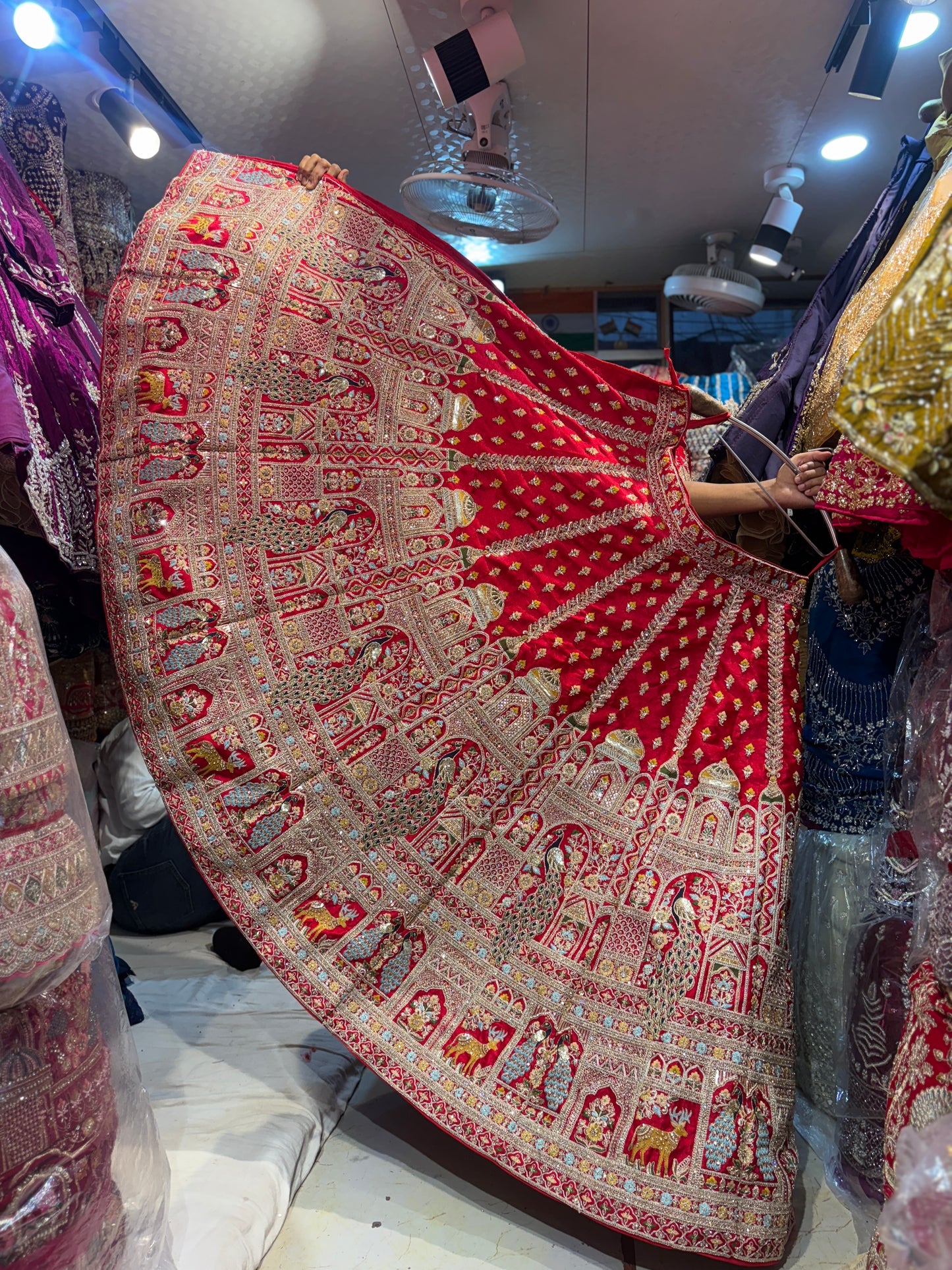 Astonishing Peacock Rani pink Bridal Lehenga