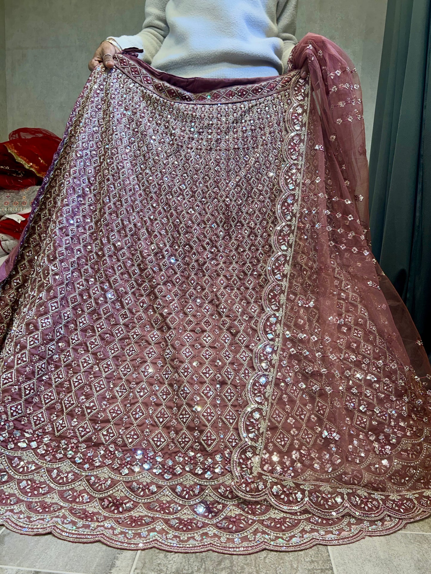 Amazing peach pink lehenga
