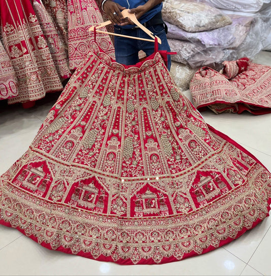 Rani Pink Peacock Bridal Lehenga