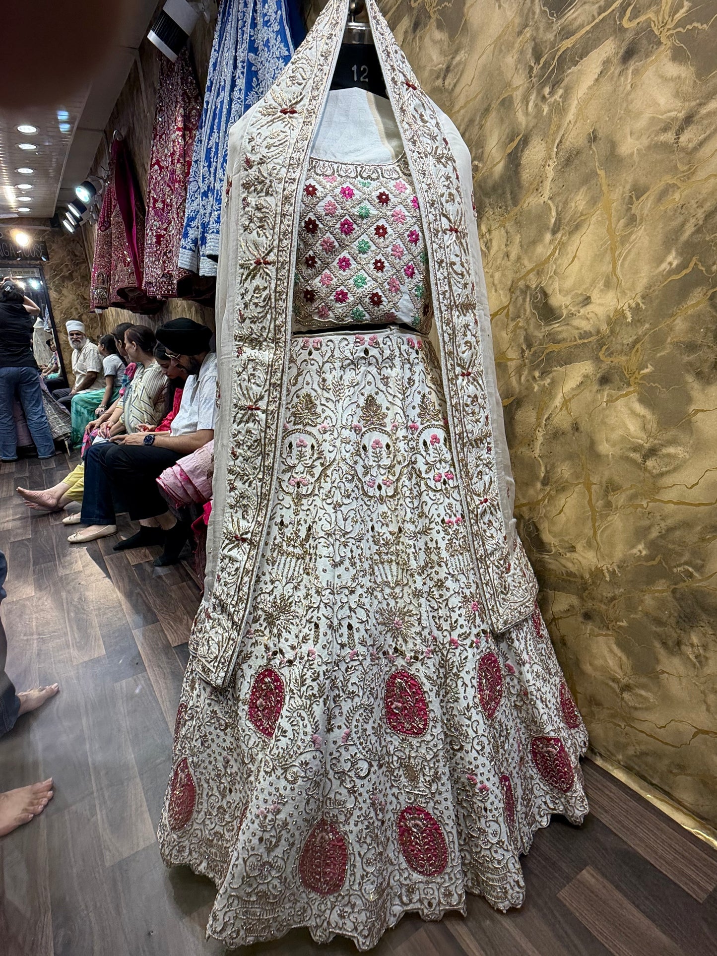 White Designer Heavy Lehenga