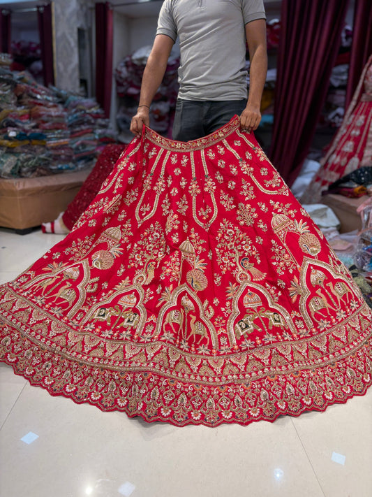 Rani pink Bridal Lehenga