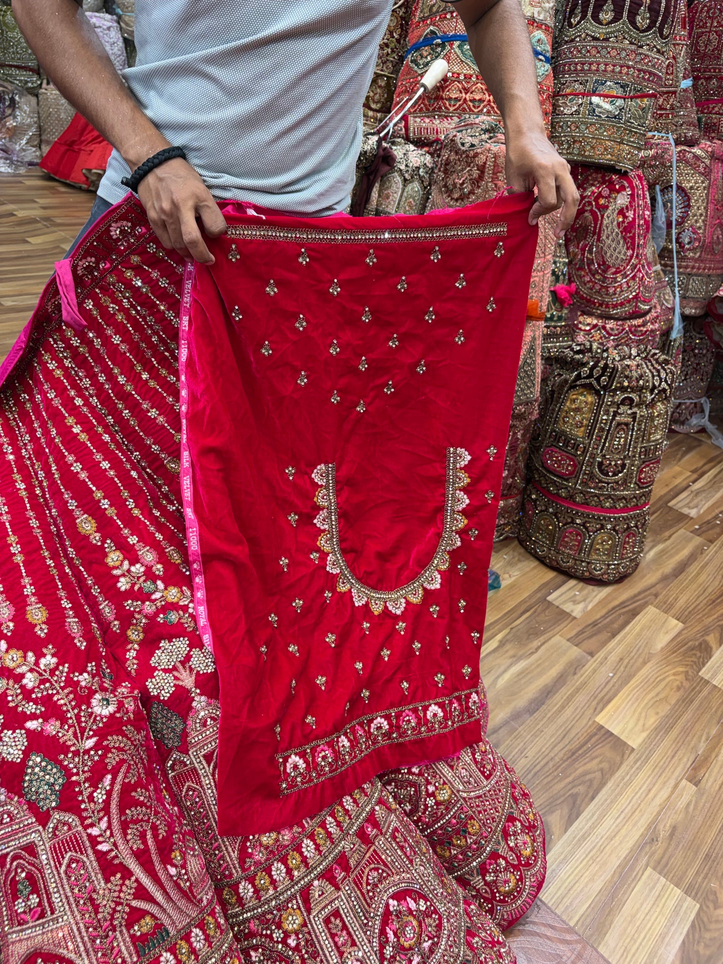 Red Ball Bridal Lehenga