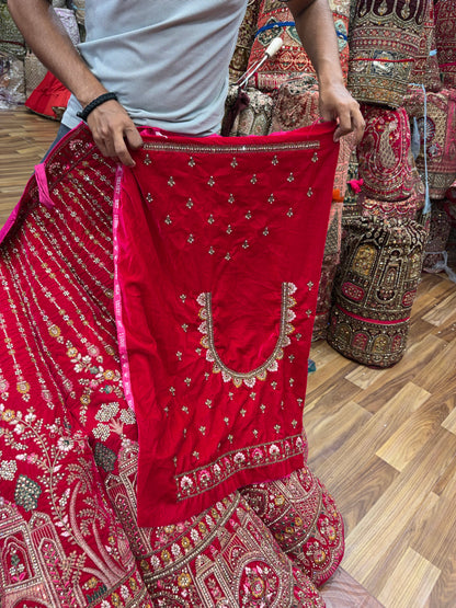 Red Ball Bridal Lehenga