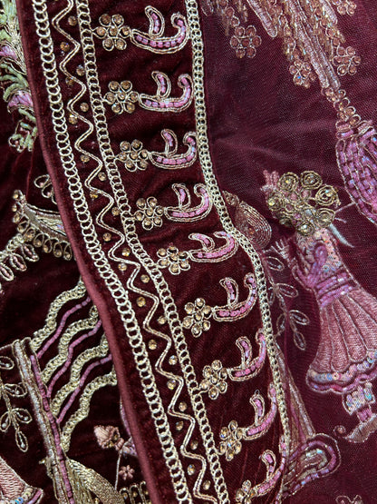 Khoobsurat maroon doli barat bridal lehenga❤️