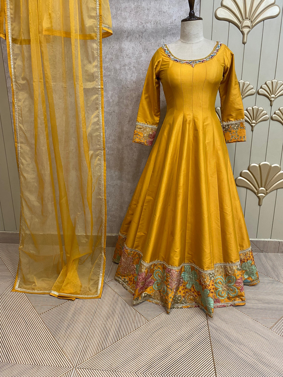 Yellow gown