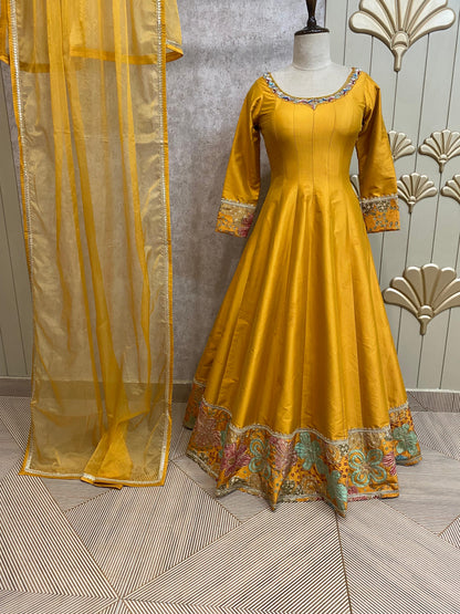 Yellow gown
