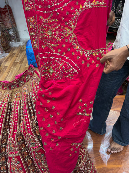 Rani Pink Ball Bridal Lehenga