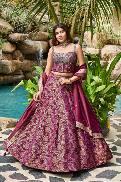 Purple Crop Top Lehenga (Happy Customer) - Shopping World