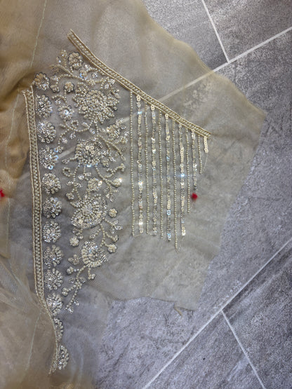 Khoobsurat golden Crop top Lehenga