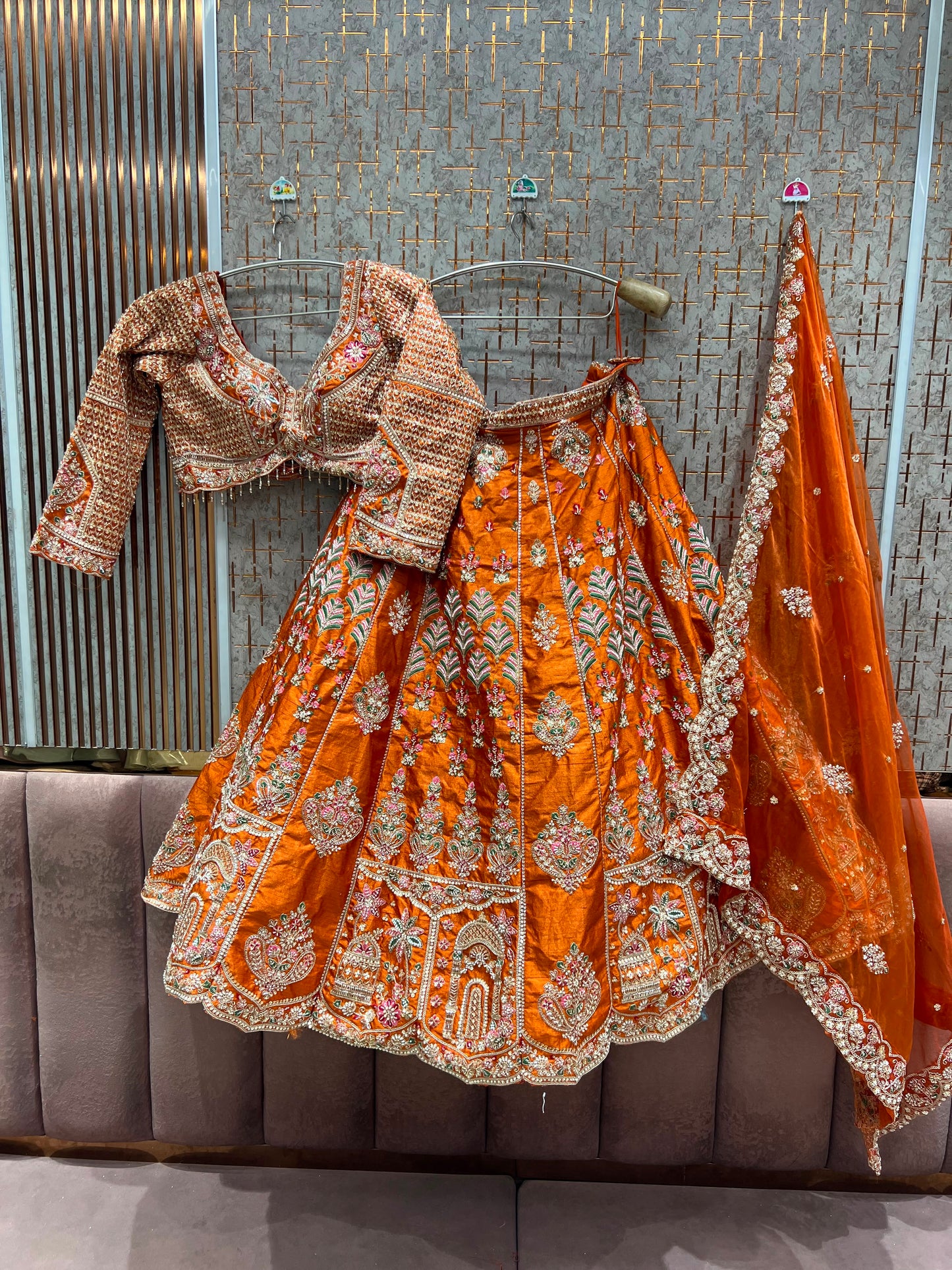 White Crop Top Lehenga