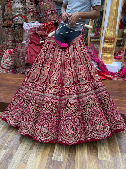 Maroon Ball Bridal Lehenga