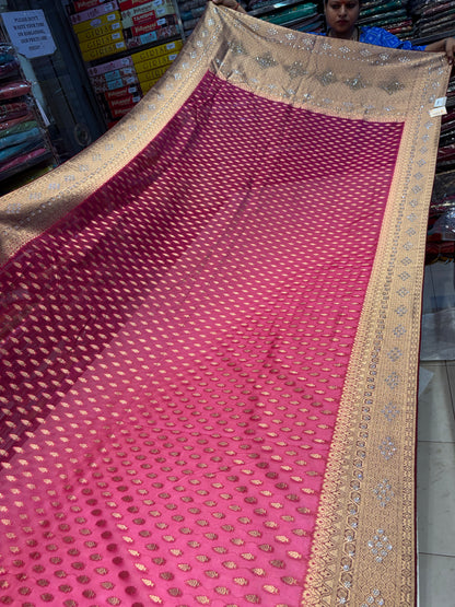 Fabulous dark pink saree