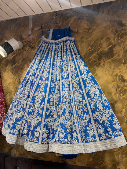 Silver Blue Designer Lehenga