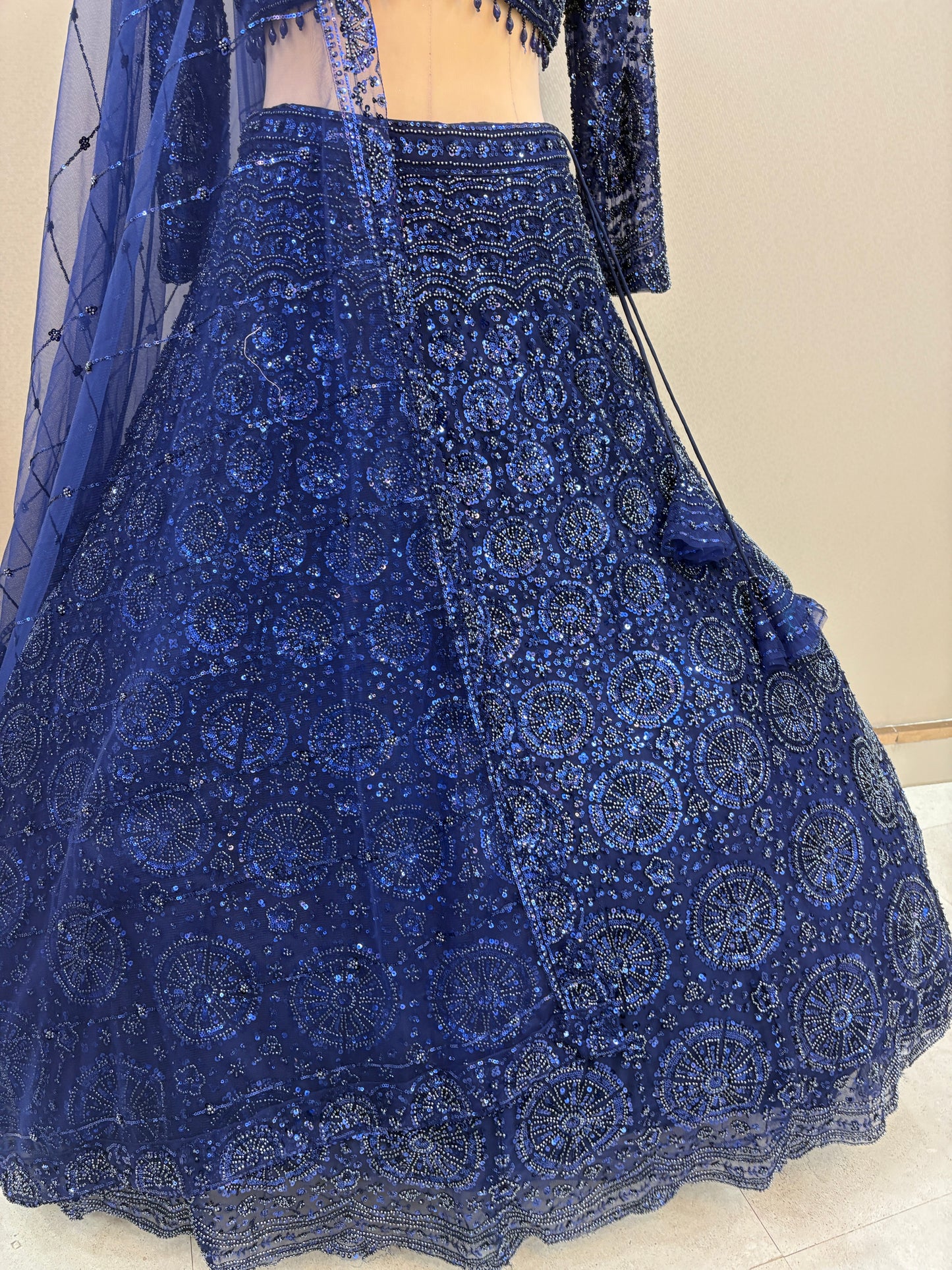 Gorgeous Cherry red on red Monotone Crop top Lehenga