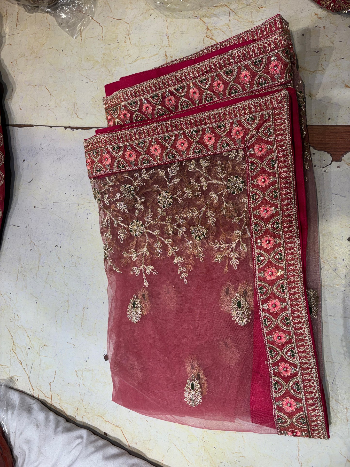 Charming Red peacock Bridal Lehenga