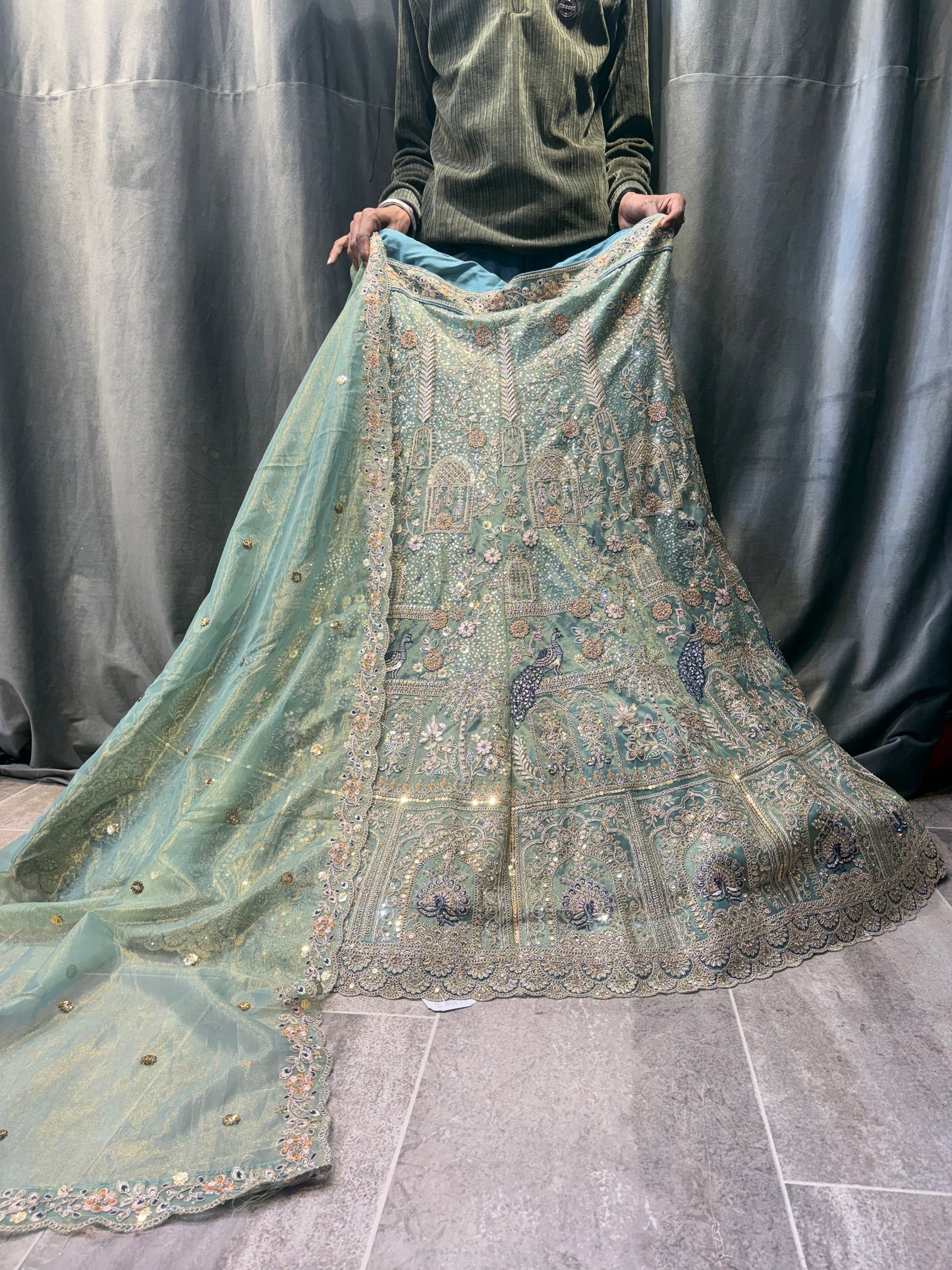 Good looking Light green Lehenga