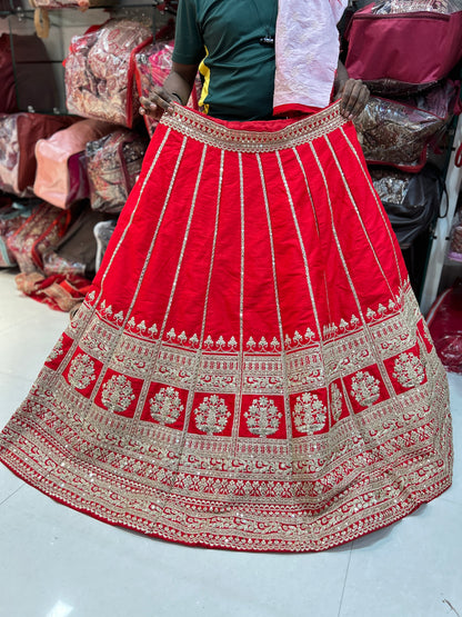 Majestic Red bridal lehenga Happy Customer