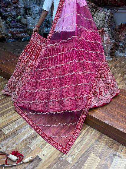 Rani Pink Ball Bridal Lehenga