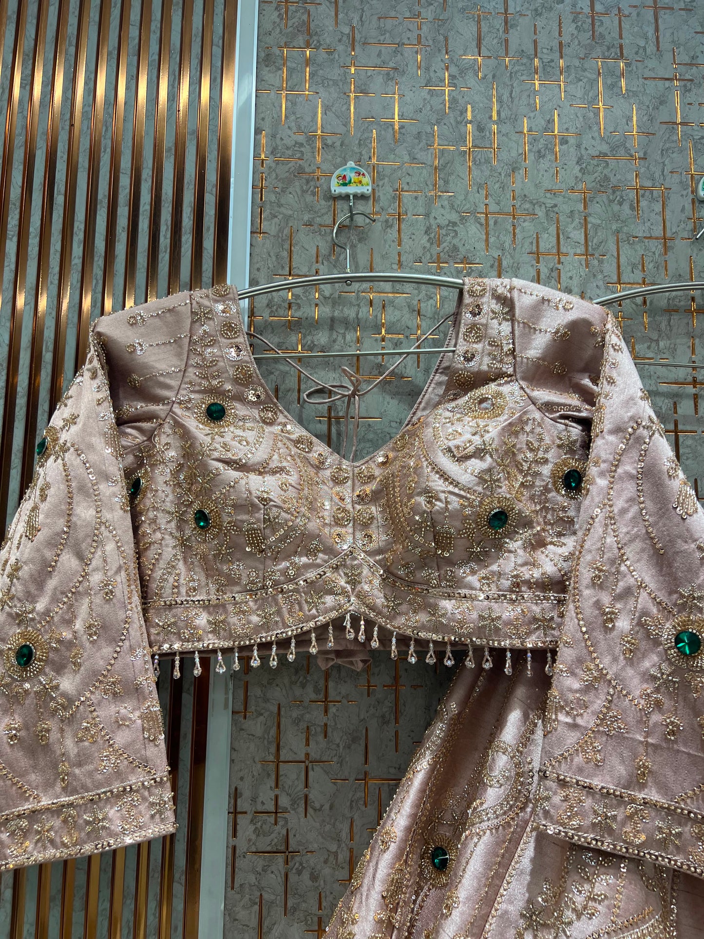 Pink Crop Top Lehenga