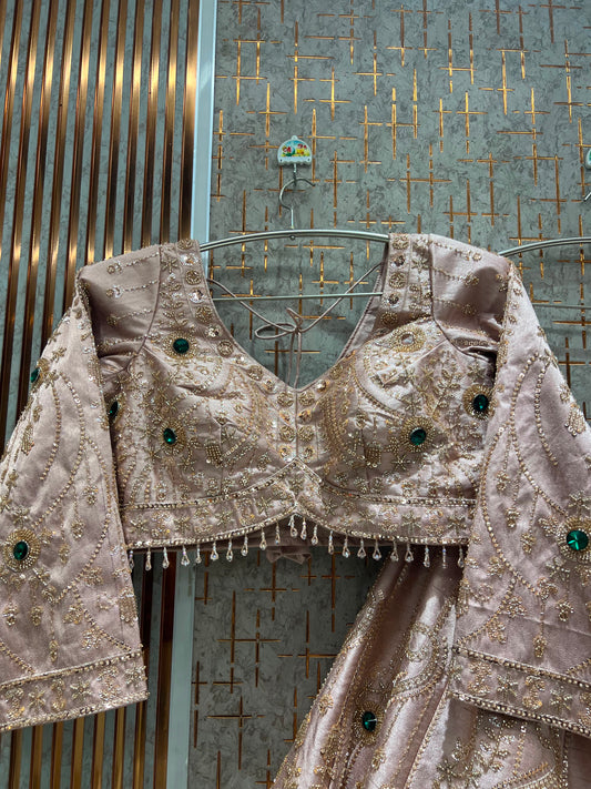 Pink Crop Top Lehenga