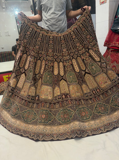 Royal maroon bridal Lehenga happy customer