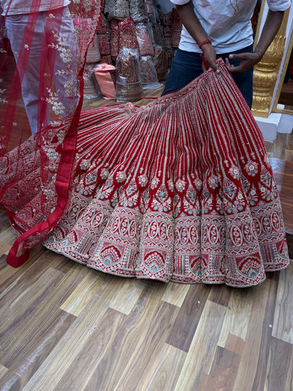 Red Designer Ball Bridal Lehenga