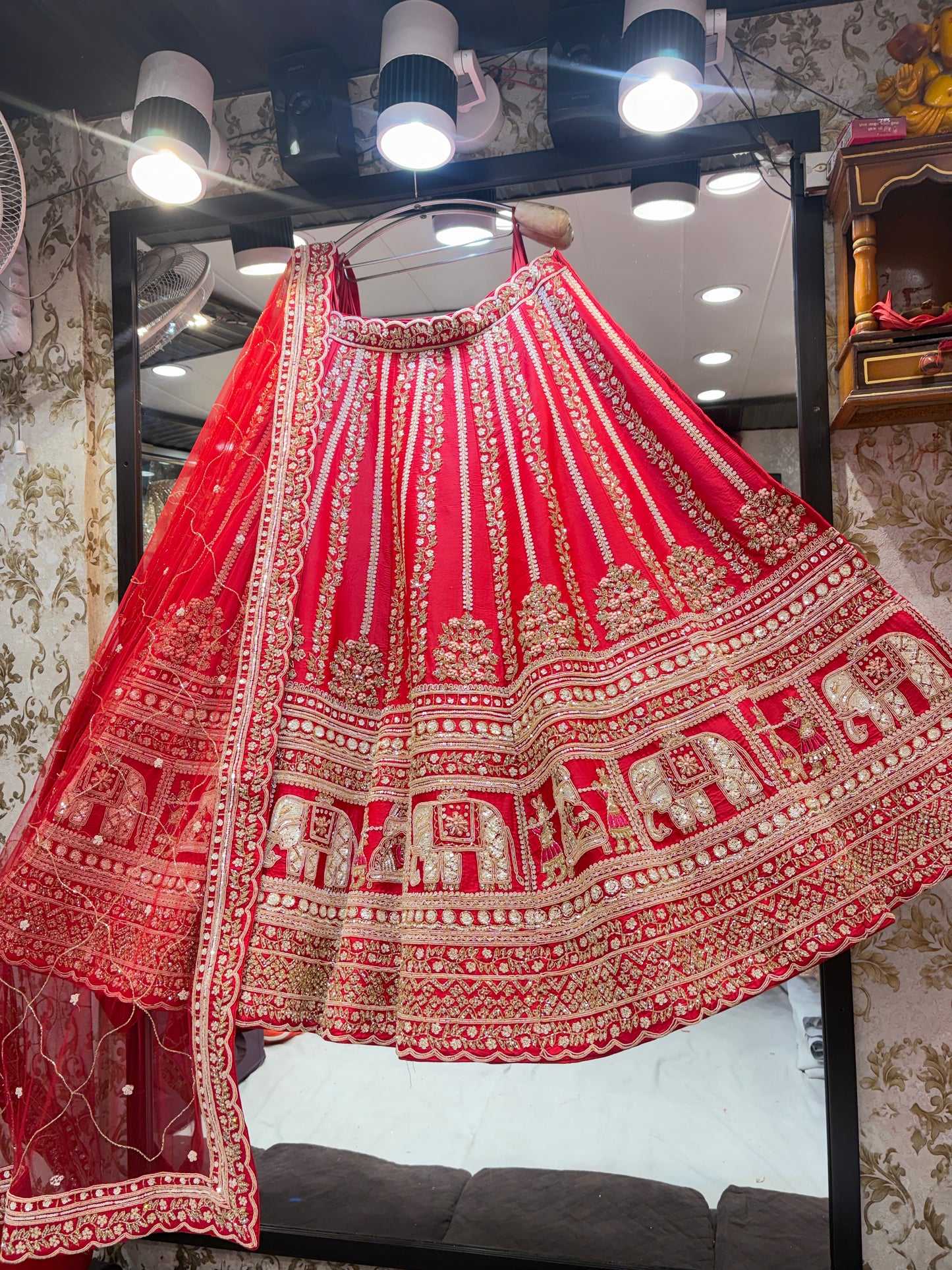 Fantastic rani pink Doli barat handwork bridal Lehenga