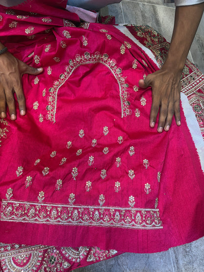 Lavishing Rani pink peacock bridal Lehenga